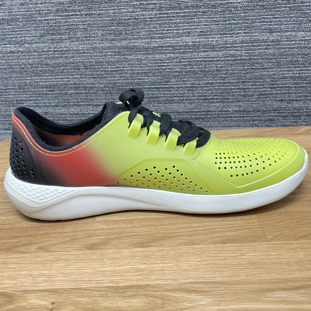 Crocs Literide Dip Pacer Sneaker Men 10 Yellow Red Comfort Loafer Shoes Beach - Picture 7 of 11